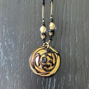 Unique decorated shell beaded necklace